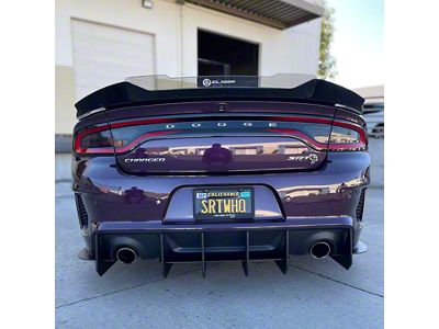 Stealth Diffuser; Full 3-Piece (20-23 Charger Widebody w/ Threaded Rear Differential Cross Brace)