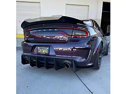 Stealth Diffuser; Full 3-Piece; Black (20-23 Charger Widebody w/ Threaded Rear Differential Cross Brace)