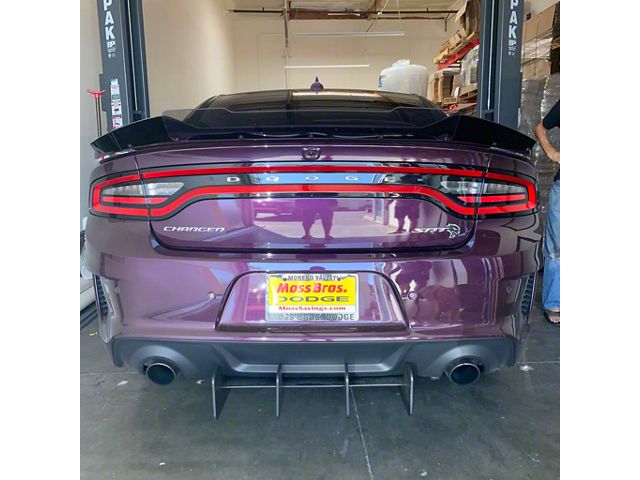 Stealth Wicker Bill; Dark Tint (20-23 Charger SRT Hellcat, Excluding Widebody)