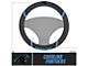 Steering Wheel Cover with Carolina Panthers Logo; Black (Universal; Some Adaptation May Be Required)
