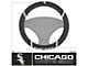 Steering Wheel Cover with Chicago White Sox Logo; Black (Universal; Some Adaptation May Be Required)