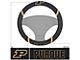 Steering Wheel Cover with Purdue University Logo; Black (Universal; Some Adaptation May Be Required)