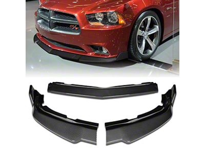 STP Style Chin Spoiler; Carbon Fiber Look (11-14 Charger)
