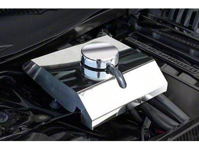 Supercharger Coolant Tank Cover; Polished (15-19 Charger SRT Hellcat)