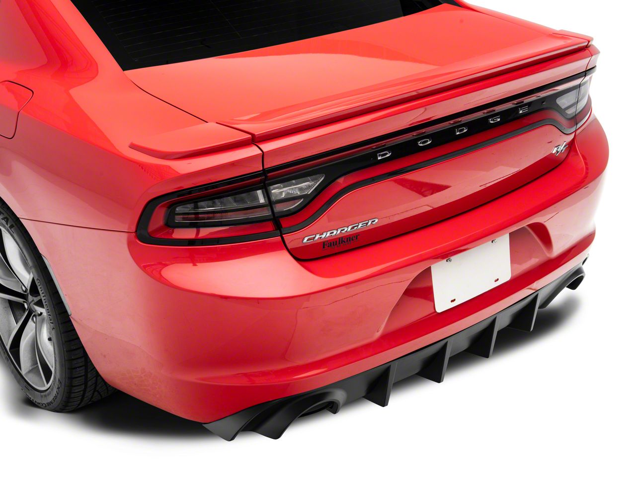 Charger SXT Style Rear Diffuser; Matte Black (15-18 Charger R/T; 15-23 ...