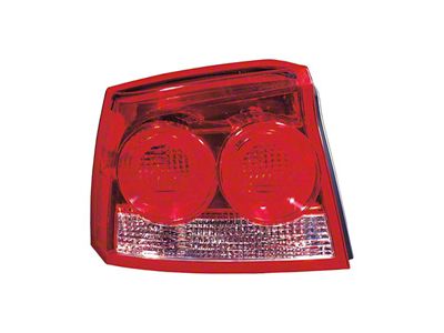 OE Certified Replacement Tail Light; Chrome Housing; Red/Clear Lens; Driver Side (09-10 Charger)