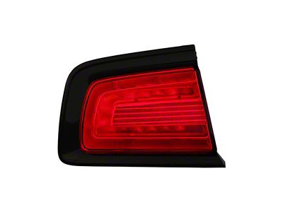CAPA Replacement Outer Tail Light; Black Housing; Red Lens; Passenger Side (11-14 Charger)