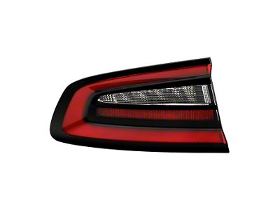 Tail Light; Black Housing; Red Clear Lens; Driver Side (15-23 Charger)