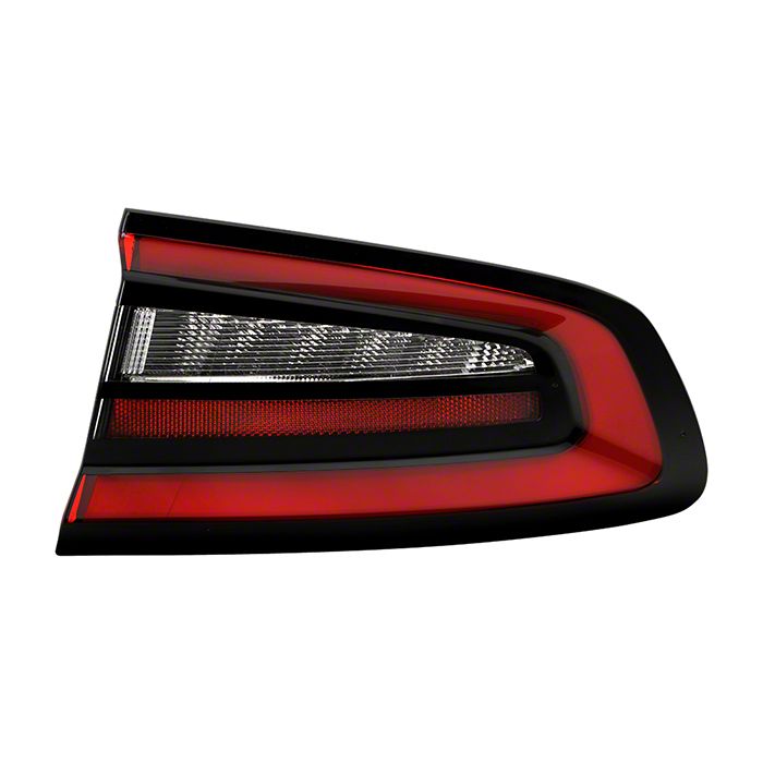 Evan-Fischer Halogen Tail Light Set For 2015-2017 Dodge Charger - Outer Left & Right, Clear/Red Lens, With Bulbs