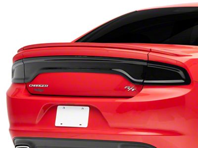 Tail Light Covers with Rear Black Out Panel; Smoked (15-23 Charger)