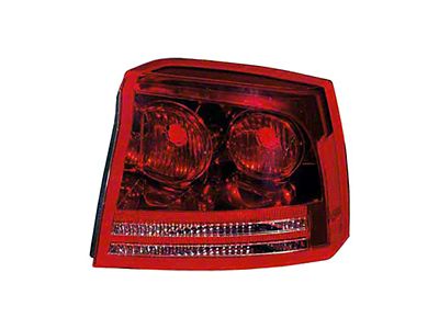 Replacement Tail Light; Chrome Housing; Red/Clear Lens; Passenger Side (06-08 Charger)
