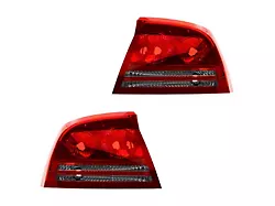 Tail Lights; Chrome Housing; Red Lens (06-08 Charger)
