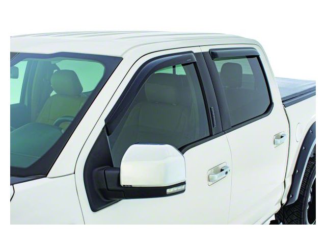 Tape-Onz Sidewind Deflectors; Front and Rear; Smoke (11-23 Charger)