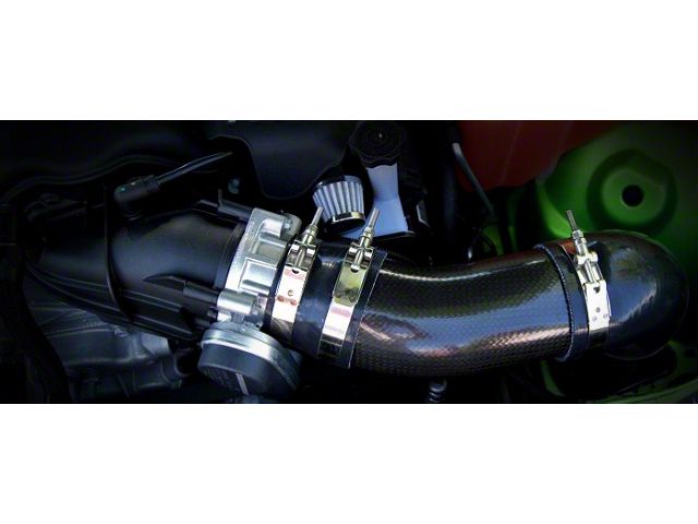 True Cold Air Intake with Oiled Filter for 90mm Throttle Bodies; Carbon Fiber (12-23 6.4L HEMI Charger)