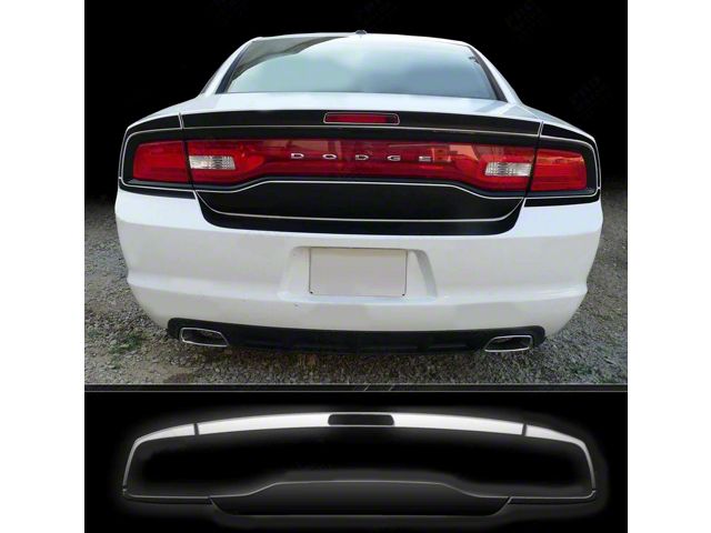 Trunk Deck and Rear Blackout Stripes; Gloss Black (19-23 Charger)