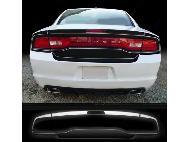 Trunk Deck and Rear Blackout Stripes; Gloss Black (11-14 Charger)