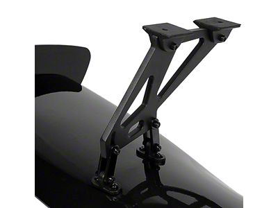 Type-1 GT Style Universal Wing with Mounts; Gloss Black (Universal; Some Adaptation May Be Required)