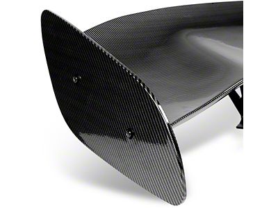 Type-2 GT Style Universal Wing with Mounts; Carbon Fiber (Universal; Some Adaptation May Be Required)