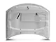 Type-HC Style Ram Air Hood; Unpainted (15-23 Charger)