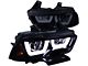 U-Bar Halo Projector Headlights; Gloss Black Housing; Smoked Lens (11-14 Charger w/ Factory Halogen Headlights)