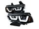 U-Bar Halo Projector Headlights; Jet Black Housing; Clear Lens (11-14 Charger w/ Factory Halogen Headlights)