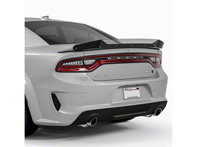 V1R Wicker Bill Rear Spoiler Add-On; Forged Carbon Fiber Vinyl (15-23 Charger)