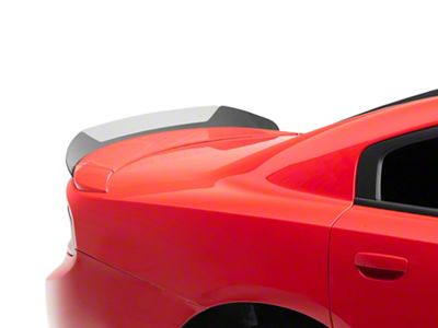 V1R Wicker Bill Rear Spoiler; Gloss Carbon Fiber Vinyl (15-23 Charger)