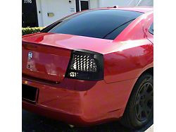 V2 LED Tail Lights; Gloss Black Housing; Smoked Lens (06-08 Charger)