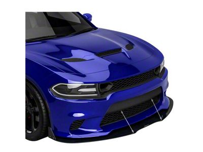 V3R Front Splitter; Carbon Flash Metallic Vinyl (15-23 Charger Scat Pack, SRT, Excluding Widebody)