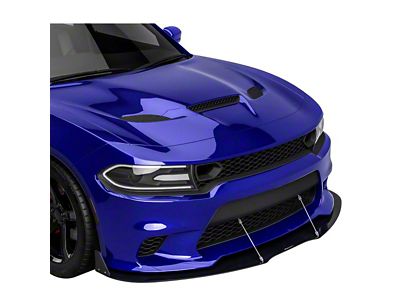 V3R Front Splitter; Dry Carbon Fiber Vinyl (15-23 Charger Scat Pack, SRT, Excluding Widebody)