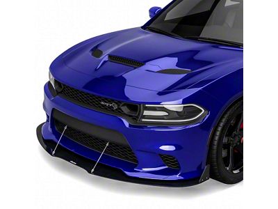 V3R Front Splitter; Textured Black (15-23 Charger Scat Pack, SRT, Excluding Widebody)