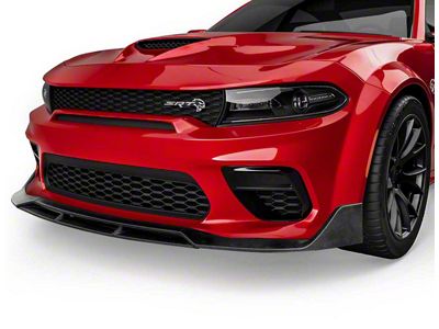 V3R Style Front Bumper Lip; Matte Black (20-23 Charger Widebody)