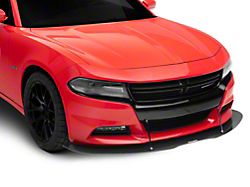 V3R Style Front Bumper Lip Splitter; Gloss Carbon Fiber Vinyl (15-23 Charger, Excluding Widebody)