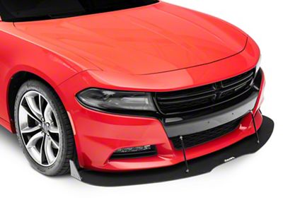 V3R Style Front Bumper Lip Splitter; Textured Black (15-23 Charger, Excluding Widebody)