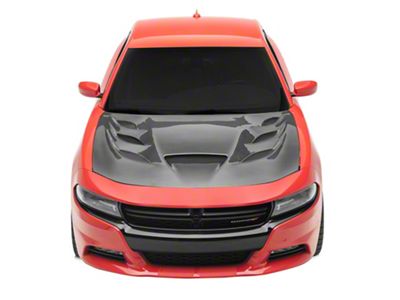 V3R Style Hood; Carbon Fiber (15-23 Charger)