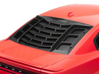 V3R Style Rear Window Louvers; Matte Black (11-23 Charger)