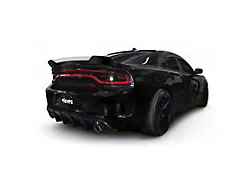 V3R Style Wicker Bill Rear Spoiler Add-On; Gloss Black Vinyl (15-23 Charger, Excluding Widebody)
