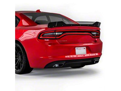 V3R Wicker Bill for 3-Piece Rear Spoiler; Carbon Flash Metallic Vinyl (15-23 Charger)