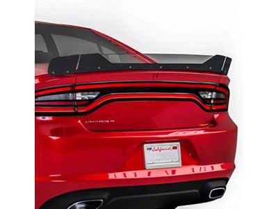 V3R Wicker Bill for 3-Piece Rear Spoiler; Dry Carbon Fiber Vinyl (15-23 Charger)