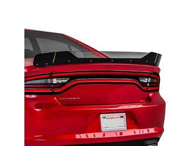 V3R Wicker Bill for 3-Piece Rear Spoiler; Gloss Black Vinyl (15-23 Charger)