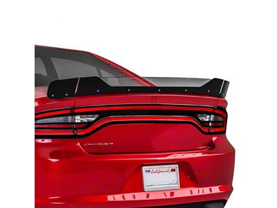 V3R Wicker Bill for 3-Piece Rear Spoiler; Satin Black Ice Vinyl (15-23 Charger, Excluding Widebody)