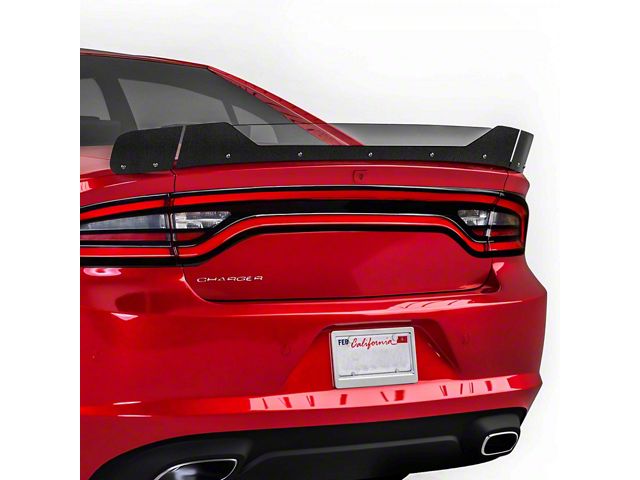 V3R Wicker Bill for 3-Piece Rear Spoiler; Textured Black (15-23 Charger)