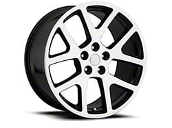 Viper Replica Gloss Black Machine Face Wheel; 20x9; 18mm Offset (11-23 RWD Charger, Excluding Widebody)