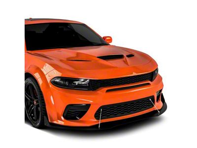 VR3 Front Bumper Lip Splitter; Carbon Flash Metallic Vinyl (20-23 Charger Widebody)