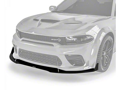 VR3 Front Bumper Lip Splitter; Textured Black (20-23 Charger Widebody)