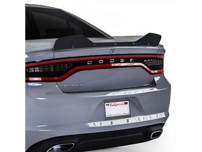 VZ1 Wicker Bill for 3-Piece Rear Spoiler; Dry Carbon Fiber Vinyl (15-23 Charger)