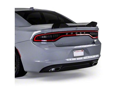 VZ1 Wicker Bill for 3-Piece Rear Spoiler; Gloss Black Vinyl (15-23 Charger)