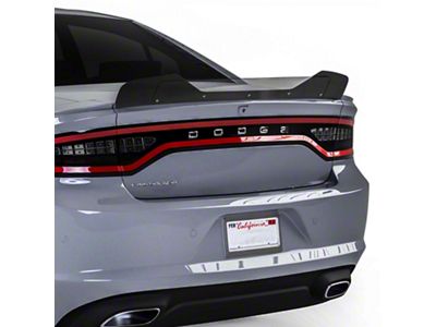 VZ1 Wicker Bill for 3-Piece Rear Spoiler; Gloss Carbon Fiber Vinyl (15-23 Charger)