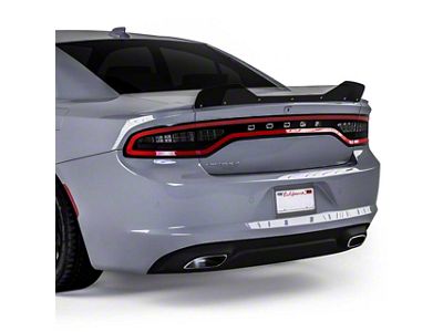 VZ1 Wicker Bill for 3-Piece Rear Spoiler; Matte Black Vinyl (15-23 Charger)