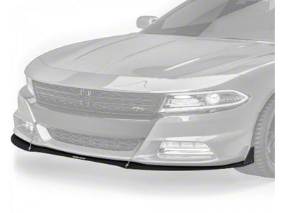 VZ3 Style Front Bumper Splitter; Satin Black Ice Vinyl (15-23 Charger, Excluding Widebody)